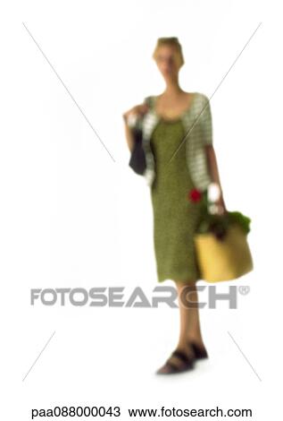 Silhouette of woman carrying market bag, on white background, defocused View Large Photo Image Stock Image - Silhouette of woman carrying market bag, on white background, defocused. Fotosearch