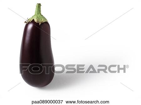 Eggplant standing on end, close-up View Large Photo Image Stock Photo - Eggplant standing on end, close-up. Fotosearch