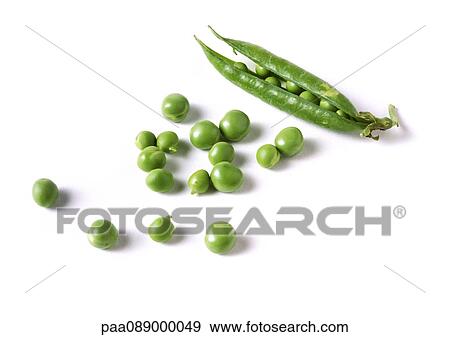 Peas and pea pod, close-up View Large Photo Image Stock Photo - Peas and pea pod, close-up. Fotosearch