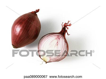 Red onion bulb and half of red onion, close-up View Large Photo Image Stock Photo - Red onion bulb and half of red onion, close-up. Fotosearch