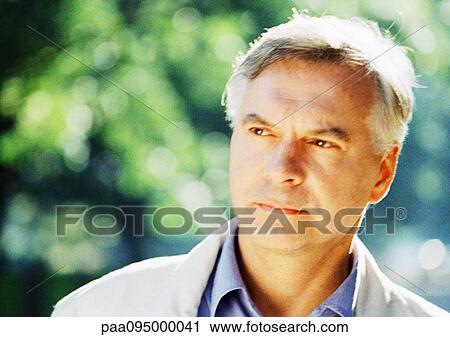 Stock Image - Mature man, close-up, portrait. Fotosearch