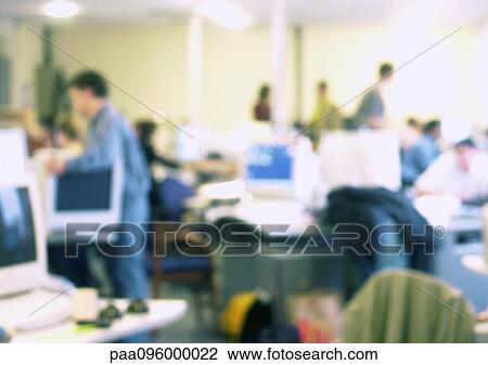 Business people in office, blurred View Large Photo Image Stock Image - Business people in office, blurred. Fotosearch