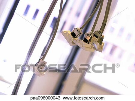 Cables, close-up, blurred View Large Photo Image Stock Image - Cables, close-up, blurred. Fotosearch