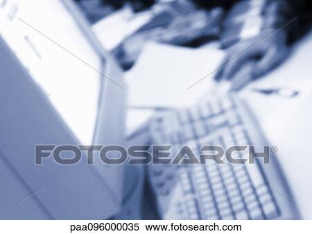 Hand on mouse and computer, close-up View Large Photo Image Stock Photography - Hand on mouse and computer, close-up. Fotosearch