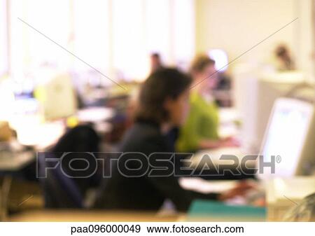 People in office, blurred View Large Photo Image Stock Photo - People in office, blurred. Fotosearch