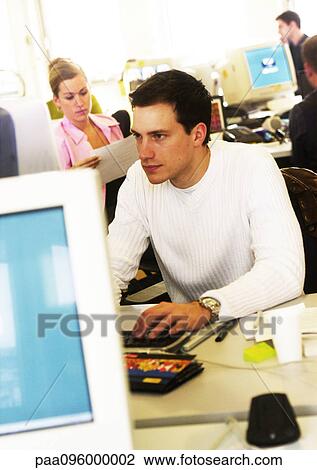 People working in office View Large Photo Image Stock Image - People working in office. Fotosearch