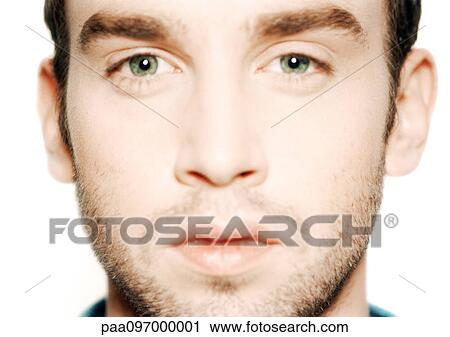 Man's face, close-up View Large Photo Image Stock Image - Man's face, close-up. Fotosearch