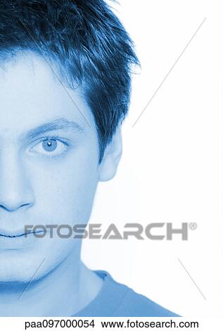 Picture - Teenager's face, partial view, close-up, portrait. Fotosearch