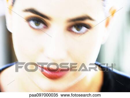 Woman's face, close-up, portrait View Large Photo Image Stock Photography - Woman's face, close-up, portrait. Fotosearch