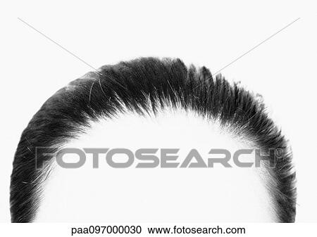 Stock Image - Woman's forehead, close-up, B&W. Fotosearch