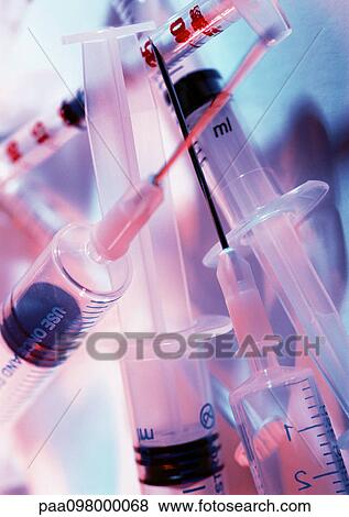 Syringes, close-up View Large Photo Image Stock Photo - Syringes, close-up. Fotosearch