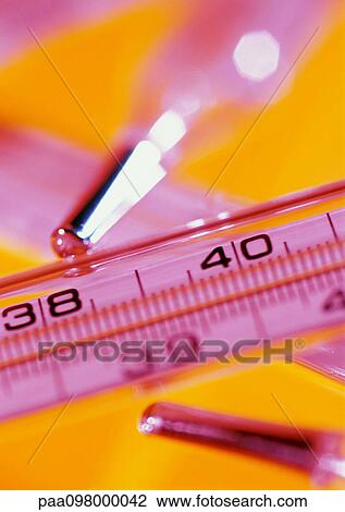 Stock Image - Thermometers, close-up. Fotosearch