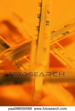 Stock Photograph - Thermometers, close-up. Fotosearch
