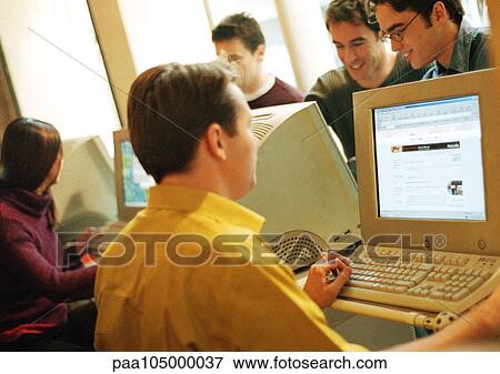 People using computers View Large Photo Image Stock Photo - People using computers. Fotosearch