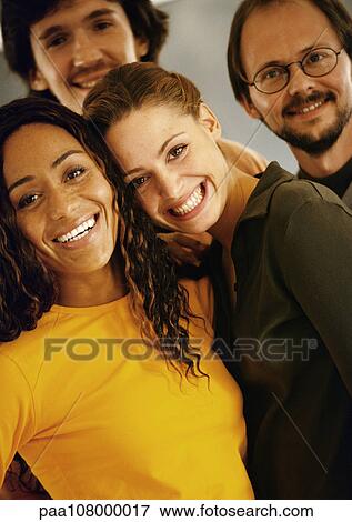 Stock Photo - People smiling, portrait. Fotosearch