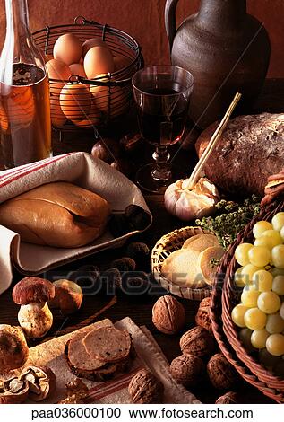 Foie gras and truffles displayed on table, surrounded by other foods View Large Photo Image Stock Image - Foie gras and truffles displayed on table, surrounded by other foods. Fotosearch