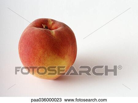 Peach, close-up, white background View Large Photo Image Stock Image - Peach, close-up, white background. Fotosearch