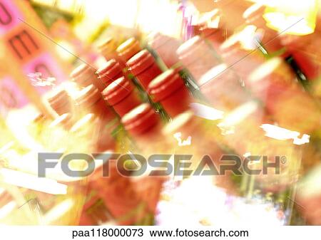 Bottles, blurred View Large Photo Image Stock Image - Bottles, blurred. Fotosearch