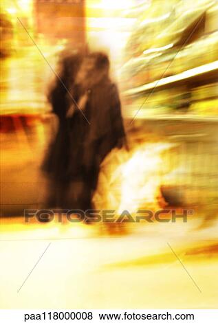 People in grocery store, blurred View Large Photo Image Stock Photo - People in grocery store, blurred. Fotosearch