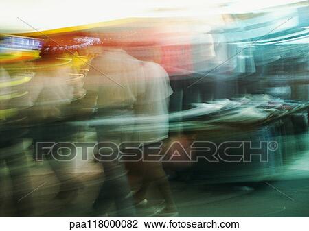 People walking, blurred View Large Photo Image Stock Image - People walking, blurred. Fotosearch