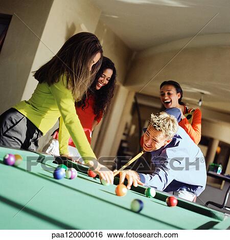 Family playing pool View Large Photo Image Stock Photograph - Family playing pool. Fotosearch