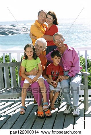 Family portrait in front of sea View Large Photo Image Picture - Family portrait in front of sea. Fotosearch