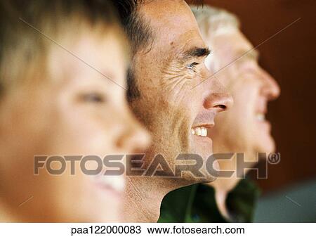 Grandfather, father and son, side view, focus on father View Large Photo Image Stock Image - Grandfather, father and son, side view, focus on father. Fotosearch