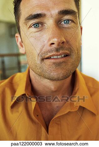 Man looking into camera, close-up, portrait View Large Photo Image Stock Image - Man looking into camera, close-up, portrait. Fotosearch