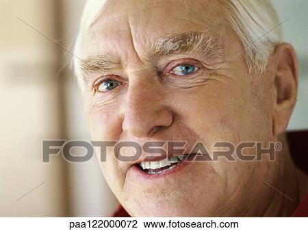 Senior man smiling, close-up, portrait View Large Photo Image Stock Image - Senior man smiling, close-up, portrait. Fotosearch