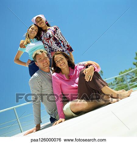 Family portrait, outside View Large Photo Image Stock Photograph - Family portrait, outside. Fotosearch