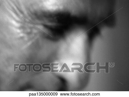 Mature man, partial view, close-up, portrait, blurred, b&w View Large Photo Image Stock Photo - Mature man, partial view, close-up, portrait, blurred, b&w. Fotosearch