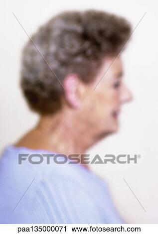 Senior woman, side view, close-up, portrait View Large Photo Image Stock Image - Senior woman, side view, close-up, portrait. Fotosearch