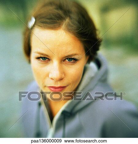 Stock Photo - Portrait of woman. Fotosearch