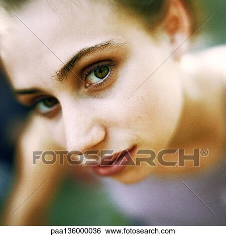 Portrait of young woman View Large Photo Image Stock Photograph - Portrait of young woman. Fotosearch