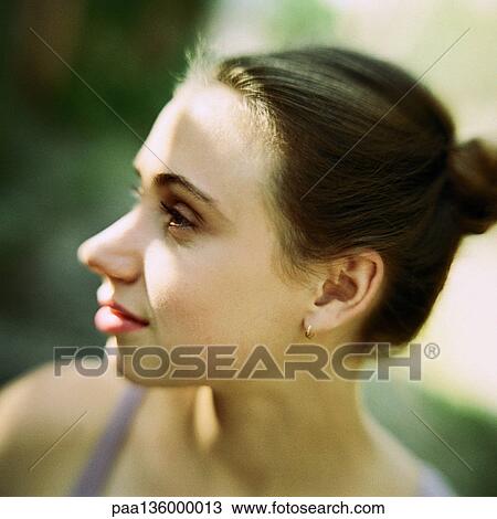 Stock Image - Profile of woman . Fotosearch