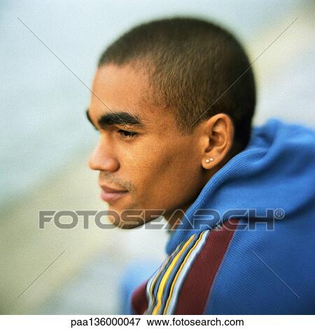 Profile of young man, portrait View Large Photo Image Stock Photo - Profile of young man, portrait. Fotosearch