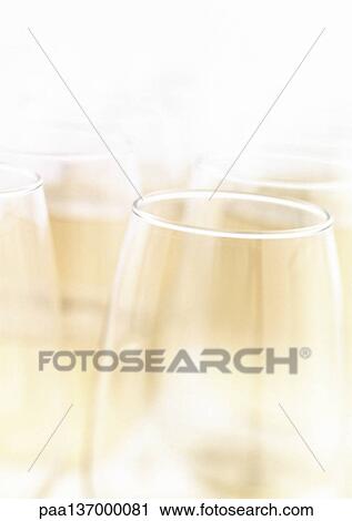Stock Image - Glasses of Champagne, close-up.. Fotosearch