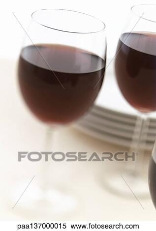 Stock Photography - Two glasses of red wine.. Fotosearch