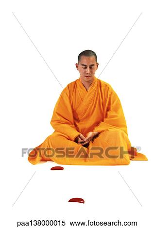 Buddhist monk meditating View Large Photo Image Stock Photography - Buddhist monk meditating. Fotosearch