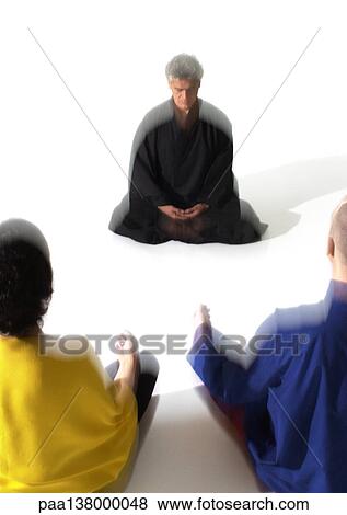 People sitting on floor indian style, meditating, blurred View Large Photo Image Stock Photo - People sitting on floor indian style, meditating, blurred. Fotosearch