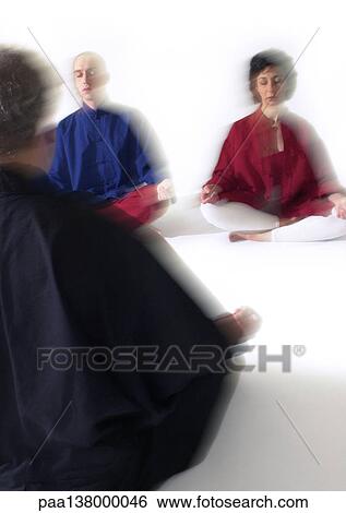 People sitting on floor indian style, meditating, blurred View Large Photo Image Stock Photograph - People sitting on floor indian style, meditating, blurred. Fotosearch