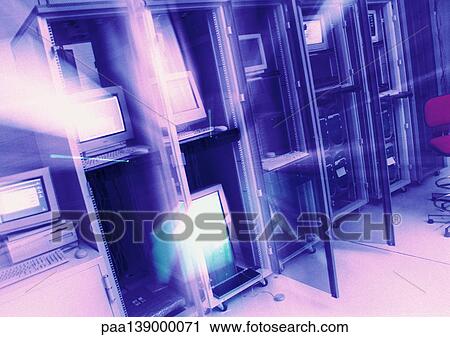 Cabinets and computers View Large Photo Image Stock Image - Cabinets and computers. Fotosearch