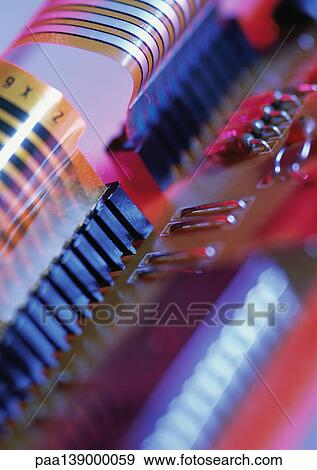 Stock Photo - Circuits, close-up.. Fotosearch