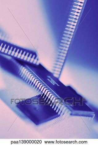 Stock Image - Computer circuits, close-up.. Fotosearch