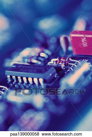 Computer circuits, close-up. View Large Photo Image Stock Photo - Computer circuits, close-up.. Fotosearch