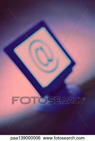 Computer screen with "@" symbol, blurred. View Large Photo Image Stock Photograph - Computer screen with "@" symbol, blurred.. Fotosearch
