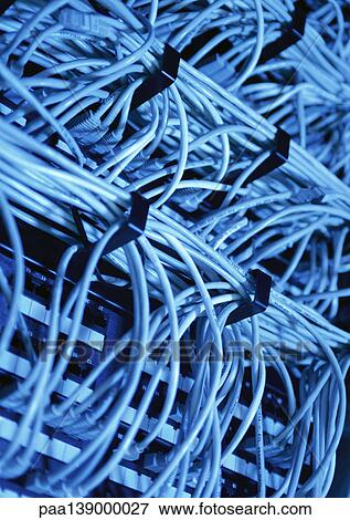 Stock Photo - Computer wiring, close-up.. Fotosearch