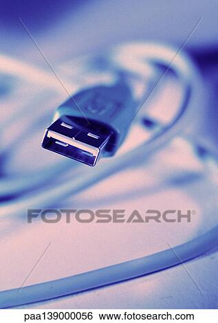 USB computer cable, close-up. View Large Photo Image Stock Photograph - USB computer cable, close-up.. Fotosearch