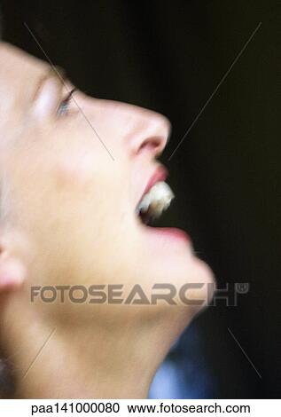 Mature woman laughing, blurred, side view. View Large Photo Image Stock Image - Mature woman laughing, blurred, side view.. Fotosearch