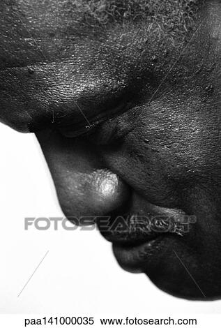 Senior man looking down, close-up, b&w. View Large Photo Image Stock Photography - Senior man looking down, close-up, b&w.. Fotosearch